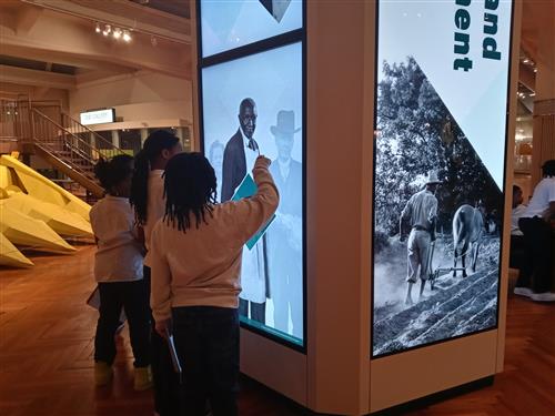 A student at the museum